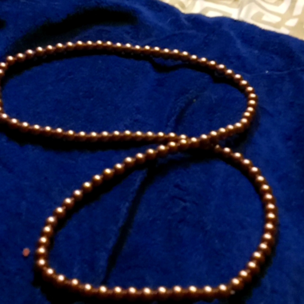 Cooper color faux pearls